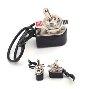 1PC AC 250V 6A 온/오프 사전 배선된 표준 토글 스위치(와이어 케이블 포함) KNS-1 SPST 접점 전기 장비