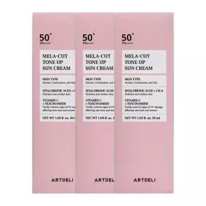 아트델리 멜라컷 톤업 선크림 50ml 3개 / JJ몰