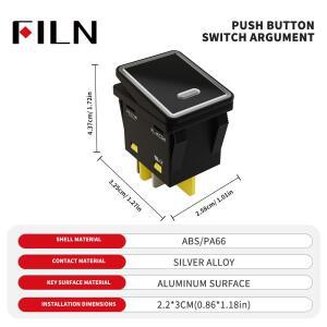 30x22mm 로커 스위치 알루미늄 합금 12V-24V 110V 220V 20cm 케이블 IP67 방수 토글 해양 자동차 제어