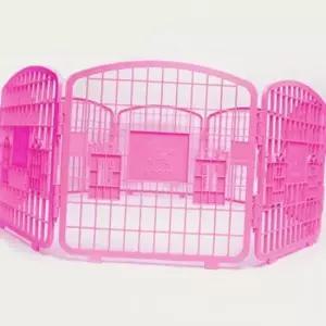 강아지 애견 울타리 댕댕이 펜스 핑크 대형 6P