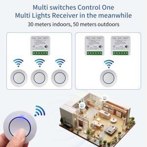 433MHz Tuya WiFi 스마트 스위치 무선 원격 제어 전등 16A 20A 릴레이 컨트롤러 홈 장치 라이프