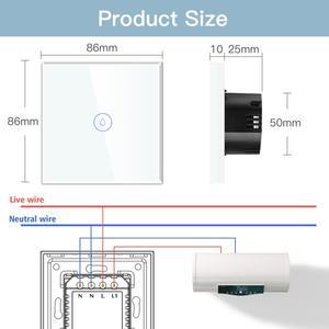 BSEED Zigbee 스마트 보일러 스위치 40A 온수기 라이프 Tuya APP Alexa Google 홈 타이밍 EU 표준 터치 패