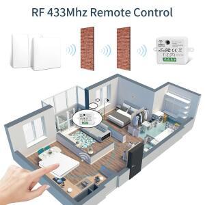 자체 전원 433Mhz 무선 스위치 배터리 필요 없음 원격 제어 전등 1 2 Led 램프 용 벽 배선