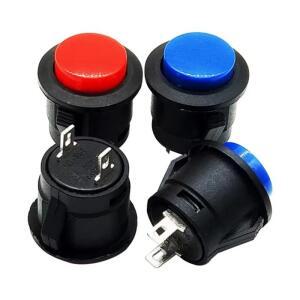 5/20PCS 6A 125V/3A 스냅 온 버튼 스위치 16MM 라운드 셀프 리셋 푸시 패널 장착 R13-507