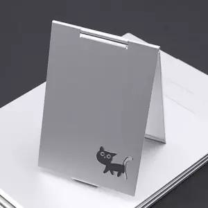 [룽스_64]캣 접이식 미니손거울 탁상거울 휴대 미니손거울