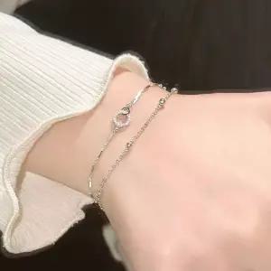 [룽스_64]패션 링 체인 더블 팔찌 패션팔찌 레이어드