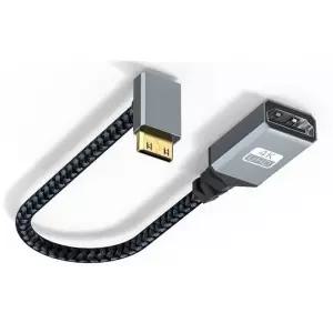 [룽스_64]마이크로hdmi 미니 HDMI 꺾임 젠더 하향 4K RL031