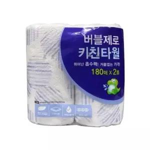 [룽스_65]180매x2롤 주방티슈 기름받침 기름받침 행주대용