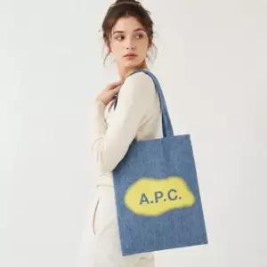 A.P.C 공용 루 데님 블루클레어 토트백 COGEL M61442 IAB