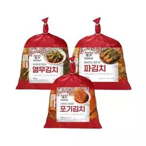 종가 포기김치 900g+파김치 900g+열무김치 900g맛있는 간편식 한국식품