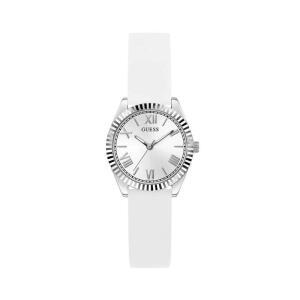 게스 GUESS 공식 실버 화이트 미니 루나 GW0724L1 여성시계 475410