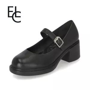 [엘칸토]여성 소가죽 청키 메리제인 펌프스 6cm LCWD45U613_SC