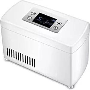 WRTYHGVGT 미니 냉장고 인슐린 휴대용 의약품 소형 자동차 여행용 2-8°C 단일 배터리