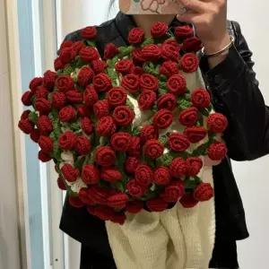 꽃다발 담요 DIY 뜨개질 키트 재료 선물 실뜨기 옐로우꽃