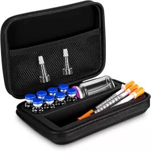 아셀레직 펩드 케이스 8 x 3ml Bac 바이알 워터 백 Glp 보관 냉장고 냉동 메쉬 포켓 포함 온리 박스