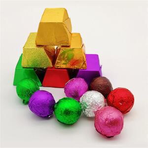 100pcs 8x8cm 알루미늄 호일 포장지 시트 캔디 패키지 종이 초콜릿 설탕 음식 Diy 베이킹 용품