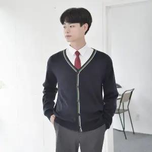 GBM 네이비라인 가디건 (남자) 교복 교복가디건 롱니트가디건 (W972A20)
