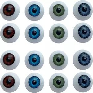 할로윈 소품 마스크 인형 또는 곰 공예 플라스틱 20mm 을 위한 4가지 색상의 Jashem 8쌍 반원형 현실감