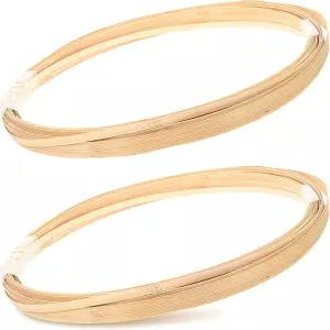 KALLORY 2PCS 직조용 대나무 스트립 10피트 바구니 재료 얇은 평평한 롤 및 라탄 DIY 공예 가구 샹들리에