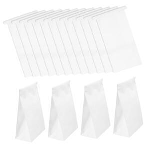 IWOWHERO 100pcs 벌크 크래프트 종이 구토 봉투 흰색 여행용 봉투는 깨끗하게 밀봉하기 쉽습니다