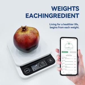 5kg/0.1g/1g 스마트 주방 저울 영양 푸드 칼로리 쿡 계산기 앱으로 디지털 굽기