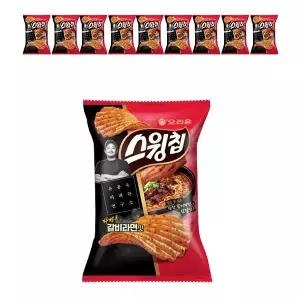 스윙칩 바베큐갈비라면맛 50g, 10개