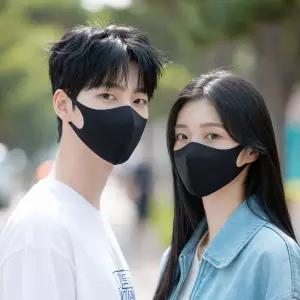 리포즈 새부리형 면마스크 빨아쓰는 패션 방한 항균 천 귀편한 홈쇼핑 마스크 대형 소형 4매