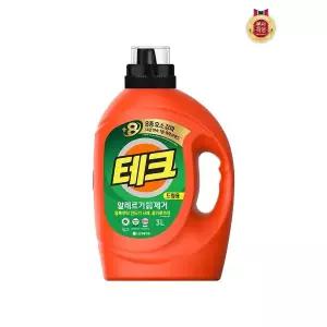 테크 진드기 알레르기 원인 제거 액체세제 용기 3L 드럼용 x 1개