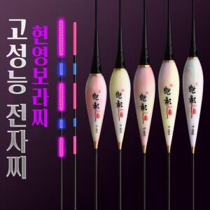 현영 보라빛 민물 전자찌 보라색 불빛 눈이 편한 찌