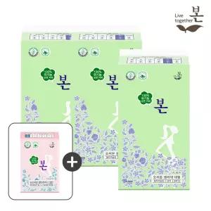 유기농본 오씨본 유기농 생리대 대형 24P,  3팩+라이너 1팩