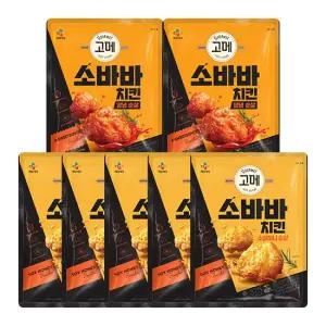소바바치킨 소이허니 순살 375g 5팩+양념순살 375g 2팩(총7팩)