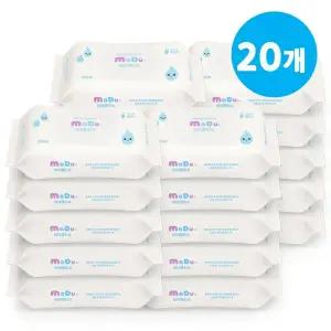 변기에 바로 버리는 모두의 비데물티슈 캡형 60매x20팩 / 70gsm