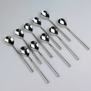 스텐 업소용 숟가락 10인 라이트 진공 가정 가게 식당 대량 급식 가벼운 한식 식기 민짜 수저