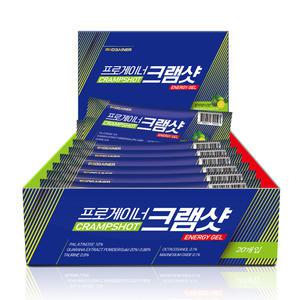 프로게이너 크램샷 깔라만시맛 1박스(20포)파워젤 근육 긴장 쥐 완화 라이딩 러닝 마라톤 등산 에너지젤