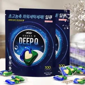 아이러브베베 딥큐 오션브리즈 캡슐세제 100개입+100개입 3in1/대용량/실내건조/드럼 일반 겸용