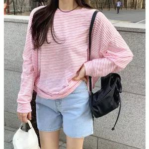 젤리 단가라 박스티 7color / 루즈핏 빅사이즈 티셔츠 봄 여름 가을 긴팔 커버