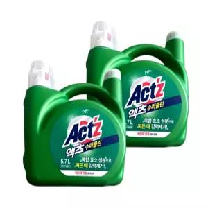 액체세제 액츠 수퍼클린 찌든때 5.7L X 2개 / 대용량 / 겸용