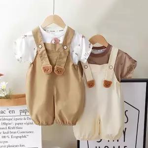 [보리보리/조이멀티]꼬미둥이 아동 반팔티셔츠 조거 멜빵세트 205794