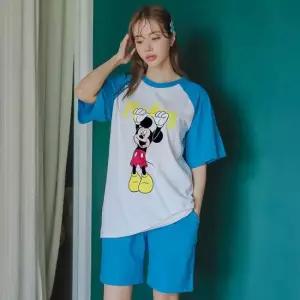 글램공감 매달린 미키 투피스 여성 여름파자마 잠옷 홈웨어 상하세트