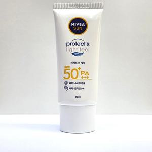 백탁없는선크림 워터프루프선크림 프로텍트 NIVEA 번들거리지않는선크림 수분진정 선크림 선세럼 90ml 땀에