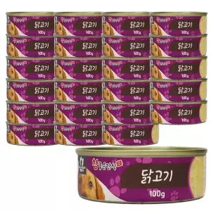 헬로도기 참좋은간식 강아지 캔 닭고기 100g x 24개