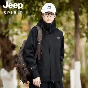 JEEP SPIRIT 아웃도어 등산 남녀 공용 봄 가을 도보 모자 바람막이 재킷