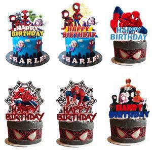 스파이더맨 케이크 토퍼 스파이더맨 생일 장식 스파이더맨 테마 파티 용품 스파이더맨 생일 장식