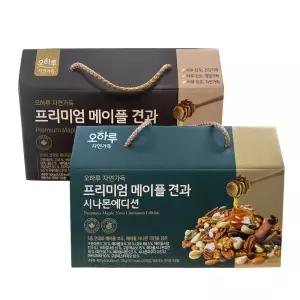 오하루 자연가득 프리미엄 메이플 견과 21g x 24개입 1박스, 오하루 자연가득 프리미엄 메이플 견과 시나몬에디션 20g x 20개입 1박스 택1 -디카라이프-