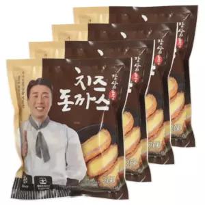 장사의신 밀키트 돈카츠 튀겨나온 치즈 돈까스 냉동식품 2개입 x 4팩