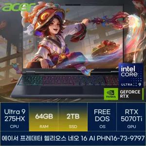 에이서 프레데터 헬리오스 네오 16 AI PHN16-73-9797 (RAM 64GB_SSD 2TB)_마우스+장패드증정 AN