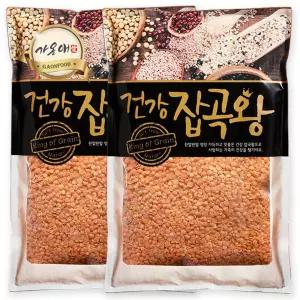 [가온애] 렌틸콩 (레드) 1kg x2봉 / 슈퍼푸드 잡곡 렌즈콩 랜틸콩 레드렌틸콩 잡곡콩 잡곡류