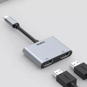 C타입 HDMI 노트북 화면 분할 모니터 2개 연결 듀얼 모니터 확장 분배기