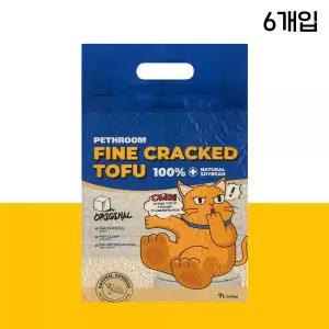 페스룸 파인 크랙 두부 (오리지널_6개입) 프리미엄 고양이모래 친환경 먼지차단
