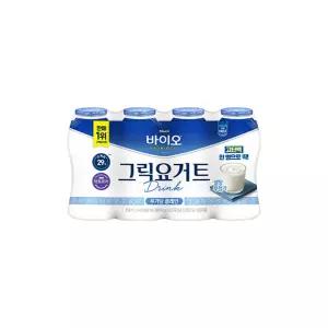 매일바이오 그릭요거트 드링크(150mlX4입) 무가당플레인맛x3개/냉장무배